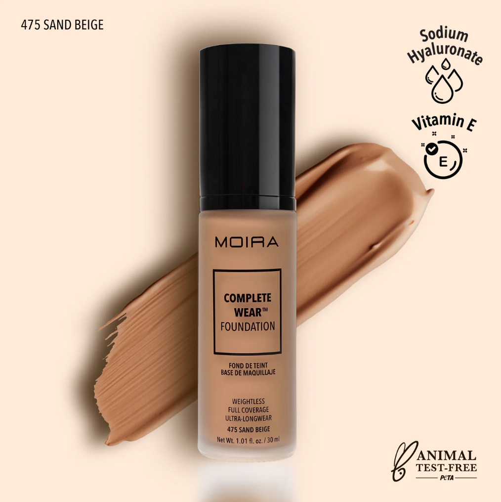 Moira Cosmetics Complete Wear Foundation - (475) Sand Beige
